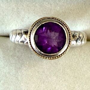 EFFY 925/18k  Amethyst Ring
